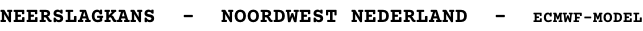 NEERSLAGKANS  -  NOORDWEST NEDERLAND  -  ECMWF-MODEL
