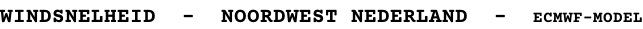 WINDSNELHEID  -  NOORDWEST NEDERLAND  -  ECMWF-MODEL