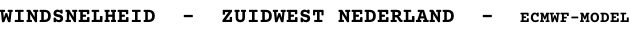 WINDSNELHEID  -  ZUIDWEST NEDERLAND  -  ECMWF-MODEL