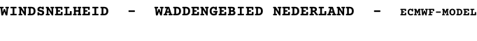 WINDSNELHEID  -  WADDENGEBIED NEDERLAND  -  ECMWF-MODEL