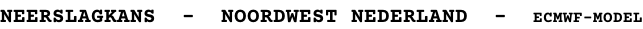 NEERSLAGKANS  -  NOORDWEST NEDERLAND  -  ECMWF-MODEL